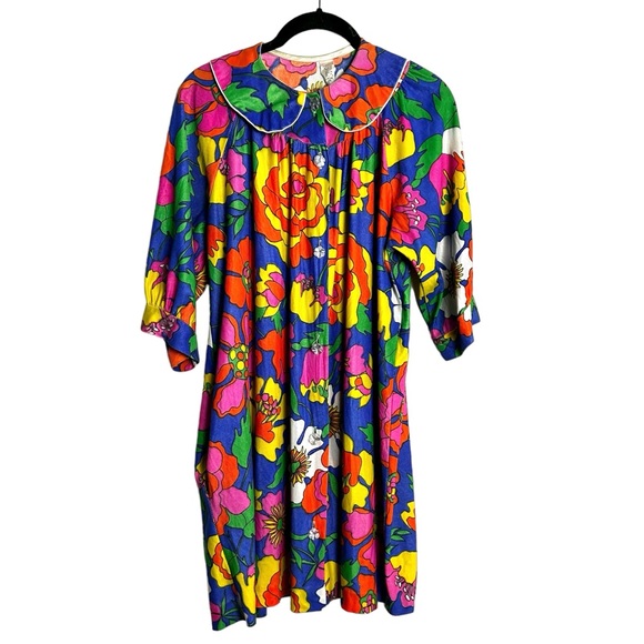 Vintage | Intimates & Sleepwear | Vintage Floral Robe Psychedelic 6s ...